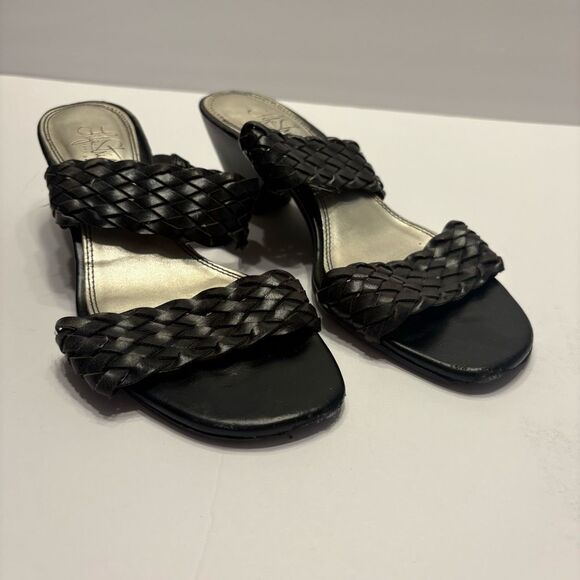 Life Stride Women's Black Open Toe Mule Slide Sandal Slip-On Size 7 FLAW - Picture 1 of 10